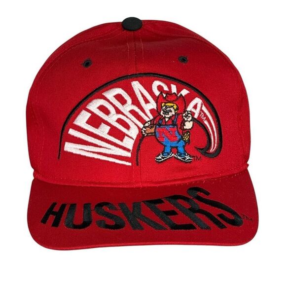 1 Apparel Mens Red Nebraska Huskers Football Trucker Hat Size Small - Picture 2 of 6